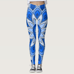 Mandala in blau leggings