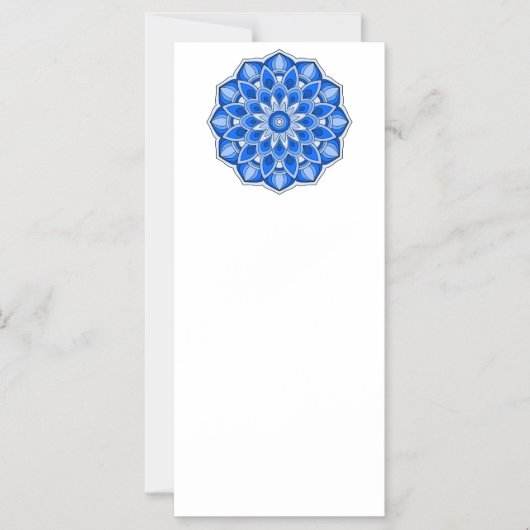 Mandala in blau magneteinladung (Vorderseite)