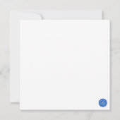 Mandala in blau mitteilungskarte (Rückseite)