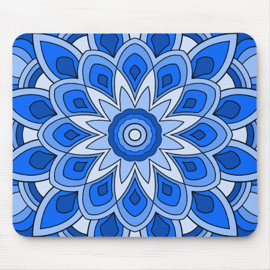 Mandala in blau mousepad (Vorne)