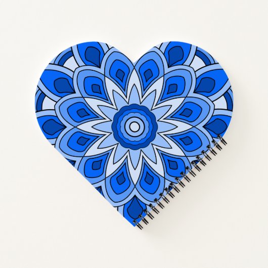 Mandala in blau notizblock (Rückseite)