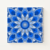 Mandala in blau notizblock (Rückseite)