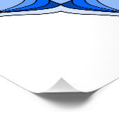 Mandala in blau poster (Ecke)