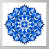 Mandala in blau poster (Vorne)