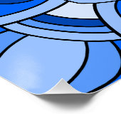 Mandala in blau poster (Ecke)