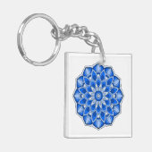 Mandala in blau schlüsselanhänger (Vorderseite links)