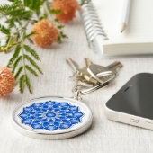 Mandala in blau schlüsselanhänger (Seite)