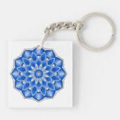 Mandala in blau schlüsselanhänger (Rückseite)