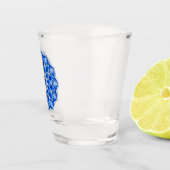 Mandala in blau schnapsglas (Rechts)