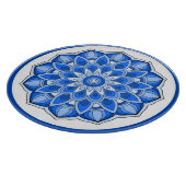 Mandala in blau schneidebrett (Ecke)