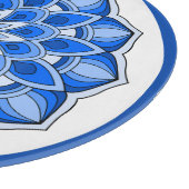 Mandala in blau schneidebrett (Ecke)
