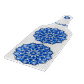 Mandala in blau schneidebrett (Ecke)