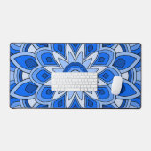 Mandala in blau schreibtischunterlage (Tastatur & Maus)
