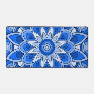Mandala in blau schreibtischunterlage