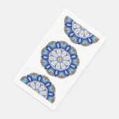Mandala in Blau  Serviette (Ecke)