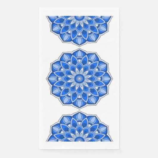 Mandala in blau serviette (Vorderseite)
