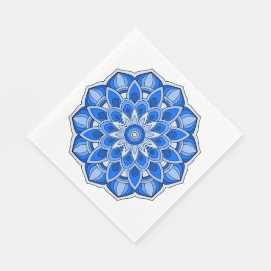 Mandala in blau serviette (Ecke)