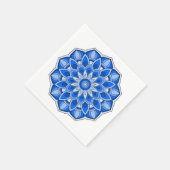 Mandala in blau serviette (Ecke)