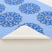 Mandala in blau sherpadecke (3/4)