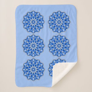 Mandala in blau sherpadecke