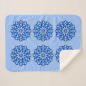 Mandala in blau sherpadecke (Vorderseite (Horizontal))