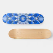 Mandala in blau skateboard (Horizontal)