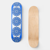 Mandala in blau skateboard (Vorderseite)
