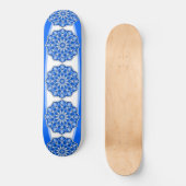Mandala in blau skateboard (Vorderseite)