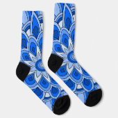 Mandala in blau socken (Rechts)