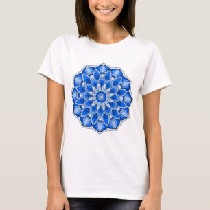 Mandala in blau T-Shirt