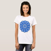Mandala in blau T-Shirt (Vorne ganz)