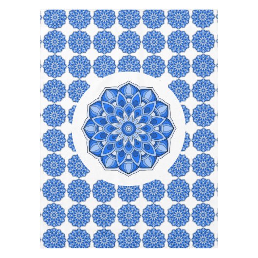 Mandala in blau tischdecke (Vorderseite)