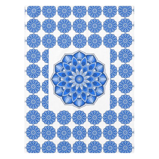 Mandala in blau tischdecke (Vorderseite)