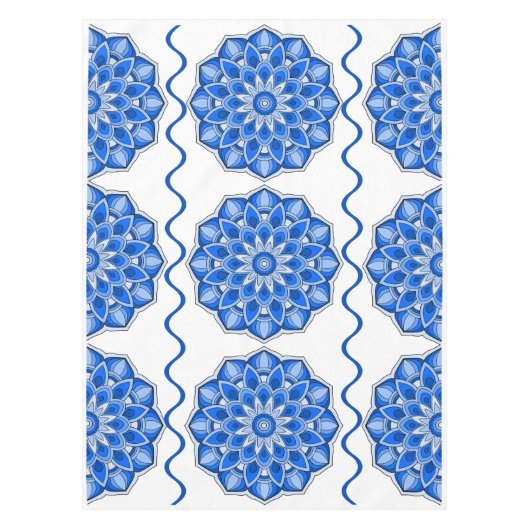 Mandala in blau tischdecke (Vorderseite)