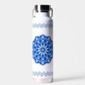 Mandala in blau trinkflasche (Vorne)