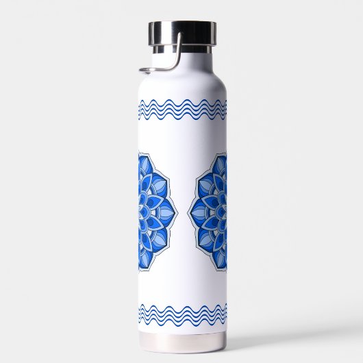 Mandala in blau trinkflasche (Rechts)