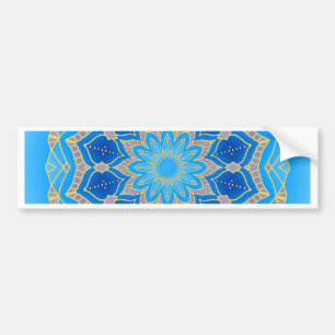 Mandala in blau und türkis autoaufkleber