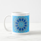 Mandala in blau und türkis kaffeetasse (Links)