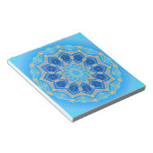 Mandala in blau und türkis notizblock (angewinkelt)