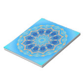 Mandala in blau und türkis notizblock (Rotiert)