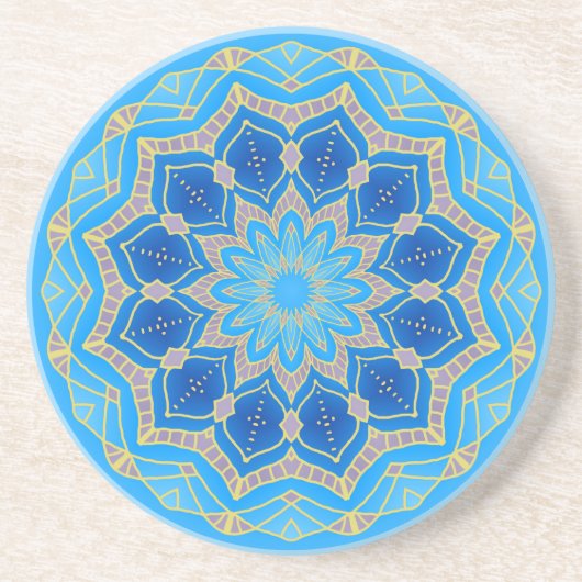 Mandala in blau und türkis untersetzer (Vorne)