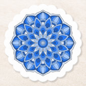 Mandala in blau untersetzer (Vorderseite)