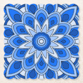 Mandala in blau untersetzer (Vorderseite)