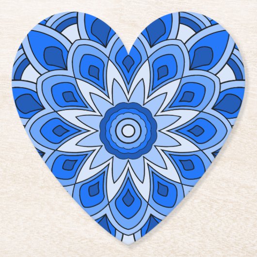 Mandala in blau untersetzer (Vorderseite)
