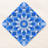 Mandala in blau untersetzer (Vorderseite)