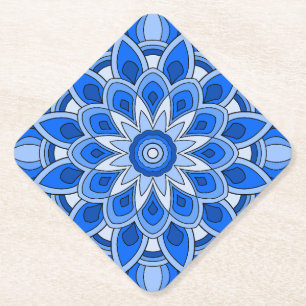 Mandala in blau untersetzer