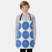 Mandala in blauer All-Over-Print-Schürze Schürze (Getragen)