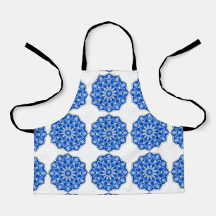 Mandala in blauer All-Over-Print-Schürze Schürze
