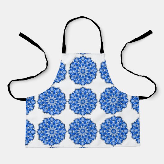 Mandala in blauer All-Over-Print-Schürze Schürze (Vorderseite)