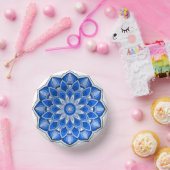 Mandala in blauer Papierplatte Pappteller (Party)
